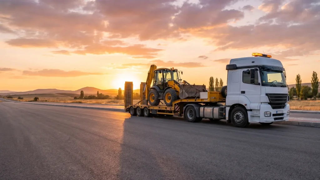 Lowbed dorse ile iş makinesi taşıma